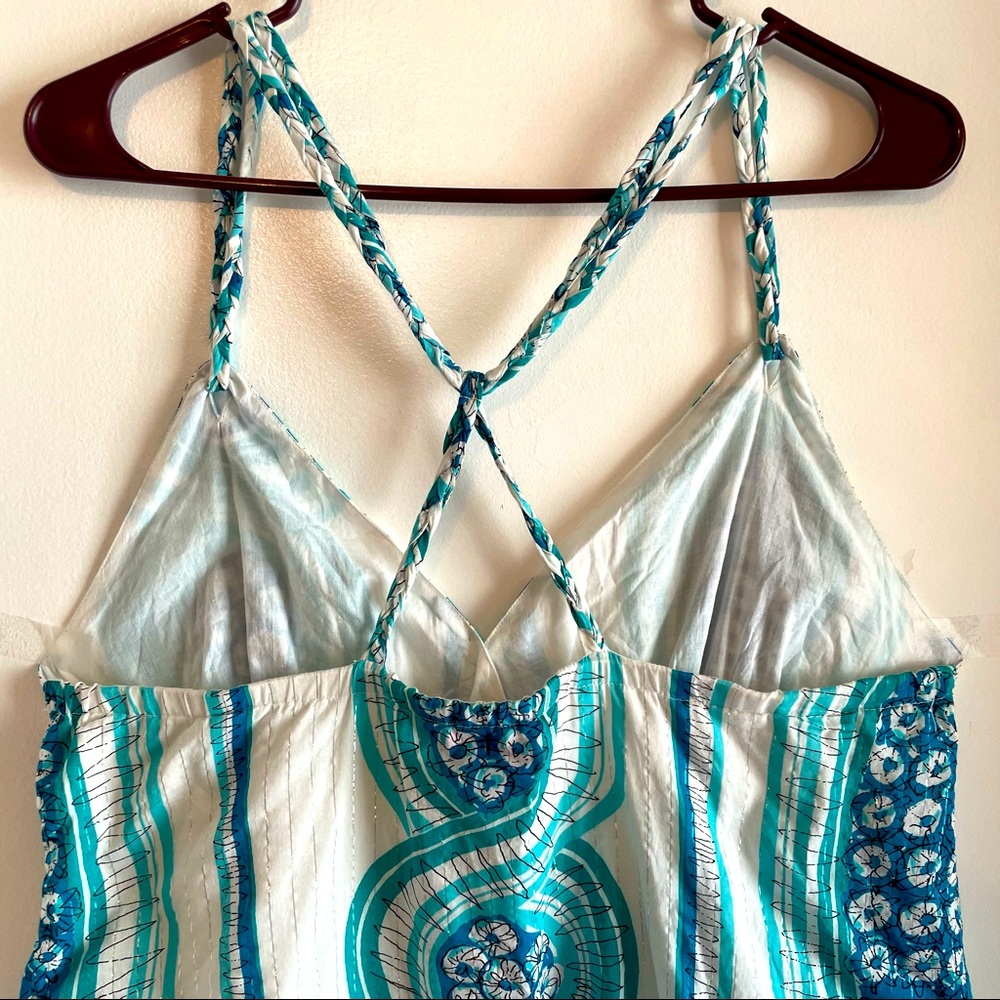 BCBGIRLS!!!! Women’s Turquoise Stripe mini Sundress or Top! Spaghetti Straps. - Picture 7 of 10